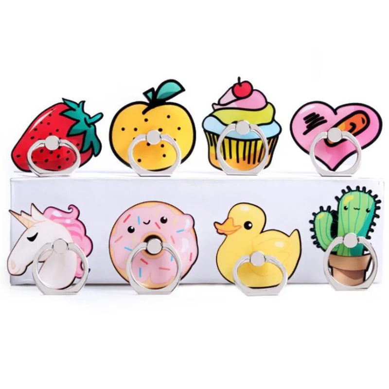 Подставка-держатель для телефона с изображением фруктов и единорога