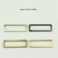 5pcs 50mm metal luggage accessories o d ring bag connect rectangle buckle diy backpack leather craft strap hang decor material