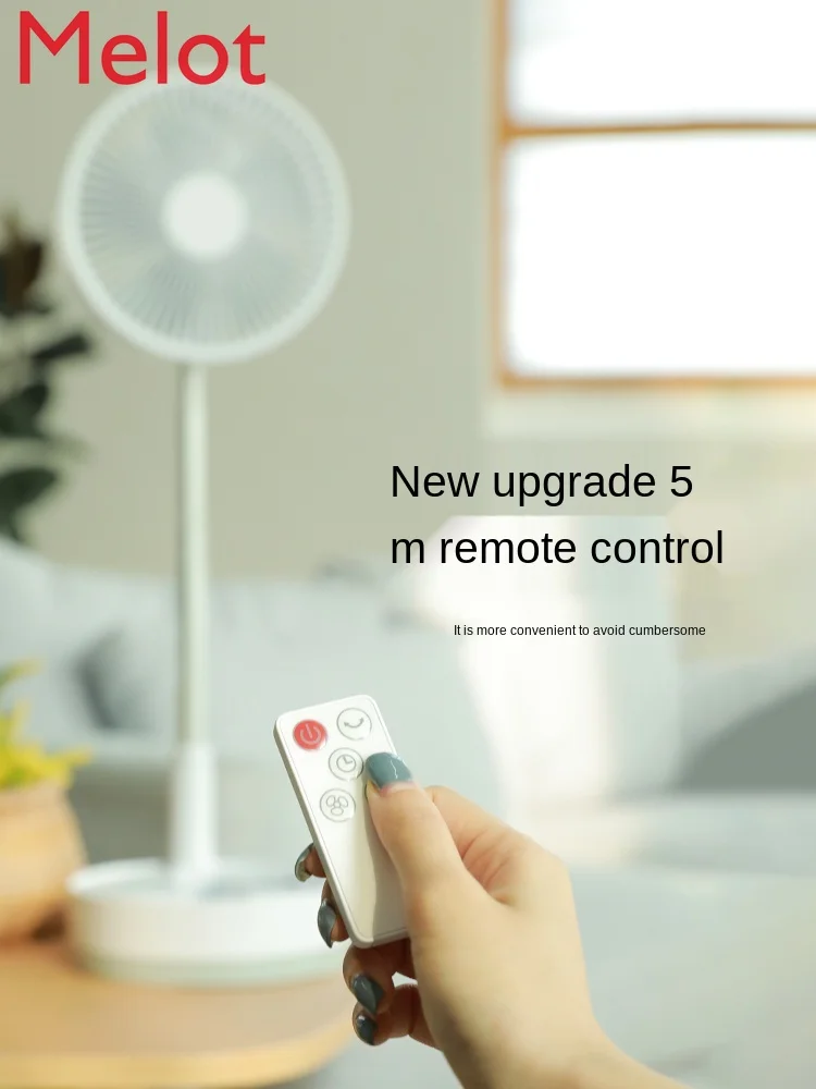 

Portable Multi-Function Electric Fan Mute Shaking Head Remote Control Rechargeable Floor Fan Home Desktop Outdoor Little Fan