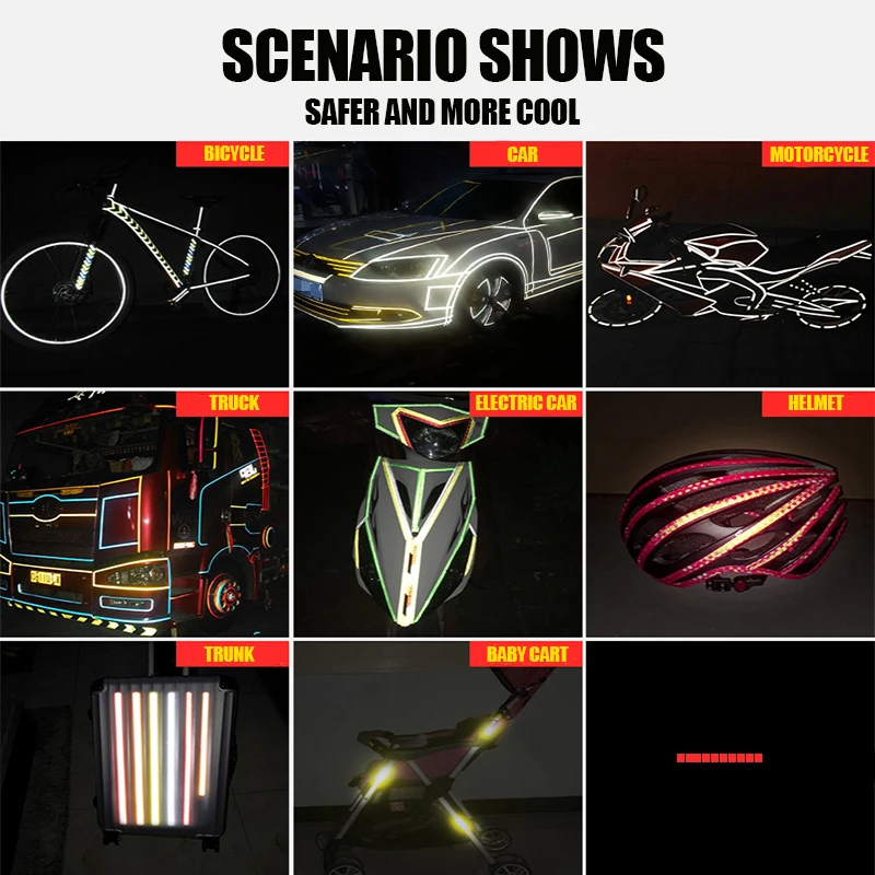 Велосипедные наклейки светоотражающая светящаяся лента клейкая наклейка