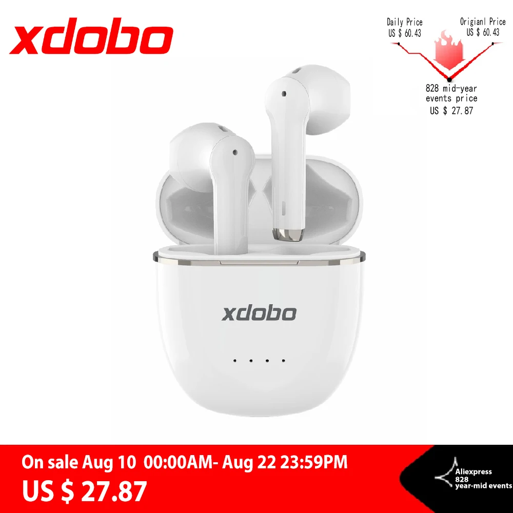 

Xdobo Tws Gamer Fone Bluetooth Headphone earphone Headset wireless As Lenovo,Xiaomi earbud Noise Cancellation With 4 Microphones