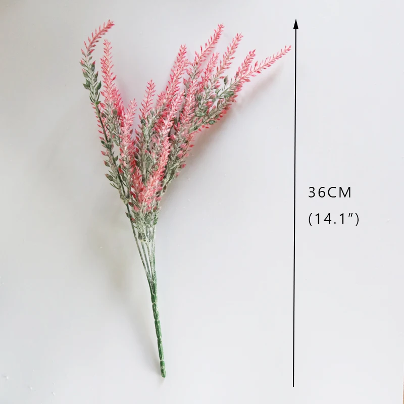 

CYUAN Artificial Plant Flower Plastic Lavender Home Crafts Flower arrangement DIY Artificial Flowers Bonsai Wedding Decorati