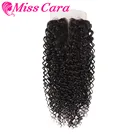 Бразильские кудрявые накладные волосы Miss Cara с кружевной застежкой, волнистые пряди, 100% человеческие волосы для наращивания, связанные вручную