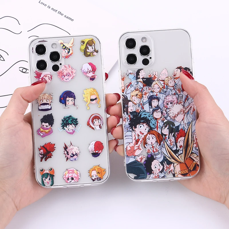 

Anime My Hero Deku Bakugou Boku No Hero Academia Phone Case For iPhone 12 11 Pro 8 7 6 6S Plus X XS MAX XR SE 2020 Soft Fundas
