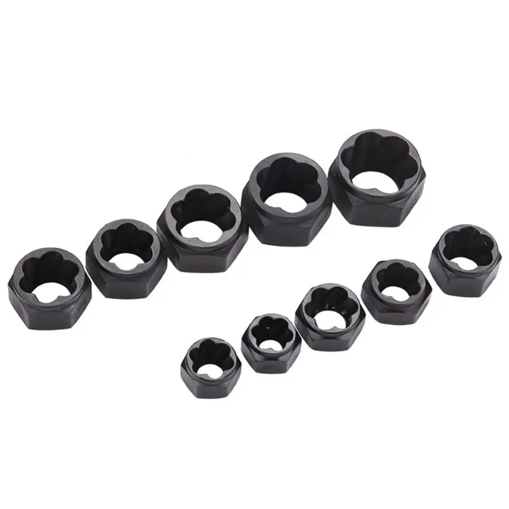 

10Pcs Metal Bolt Nut Remover Extractor Kit Damaged Stripped Socket Wrench Set