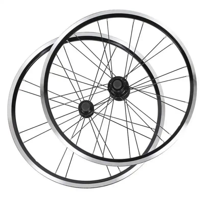Bike Wheel Set 20inch Mountain Folding Wheelset Aluminium Alloy Front 2 Rear 4 Bearing V Brake Rim 8/9/10/11 Speed | Спорт и