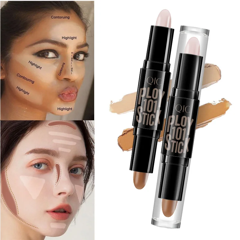 

Double-headed Concealer Stick Clavicle Shadow Pen Facial Three-dimensional Highlight Stick Concealer Pen Face Makeup Supplies