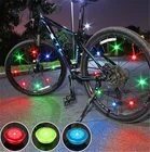 Светильник велосипедный, колпачки вентиля шины спиц, 1 шт., с батареями