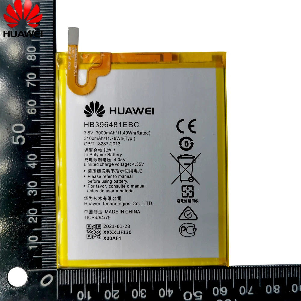 Оригинальный аккумулятор HB396481EBC литий ионный для телефона Huawei ASCEND G7 PLUS HONOR 5X G8 G8X RIO