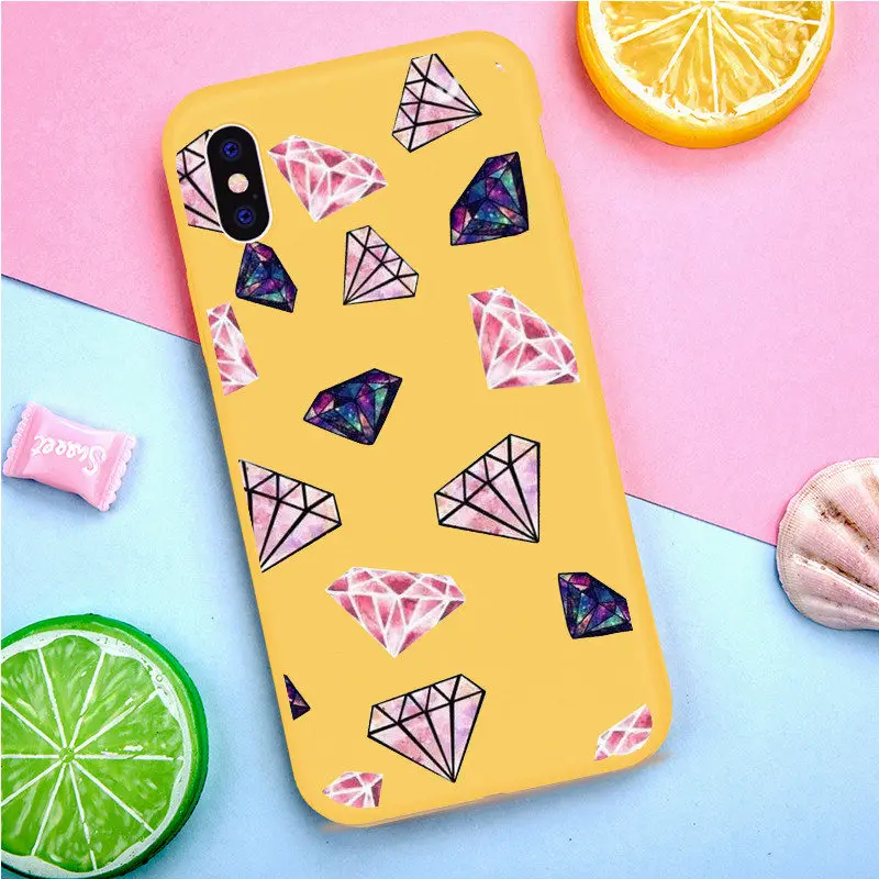 Yellow carton phone case For iphone 11 Pro X XS Max XR 6 6S 7 8 Plus Soft Silicone TPU Back Cover Animal |