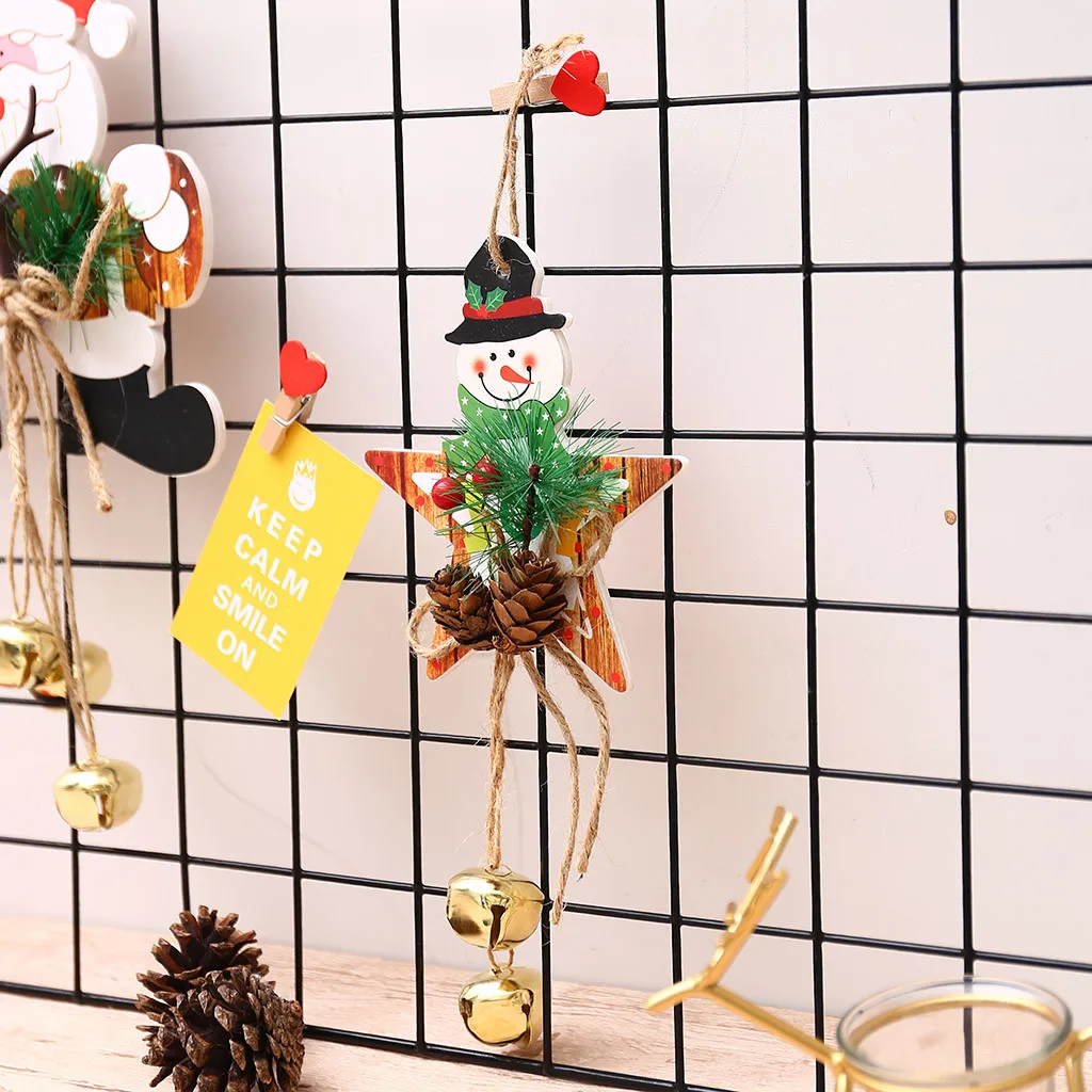 Рождественские украшения деревянные для рождественской елки Висячие сердца