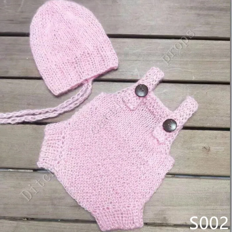 Реквизит для фотосъемки новорожденных штаны + шапки мохеровый тканый реквизит