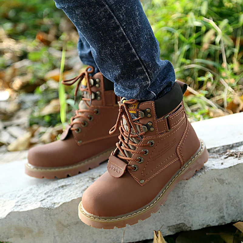 Новинка Мужские Модные Ботинки martin женские повседневные ботинки для пеших