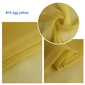 16 egg yellow 100 см* 114 см гладкий шелк материал Жоржет прозрачные ткани платье Шарфы материал шелк шифон - Цвет: 16 egg yellow