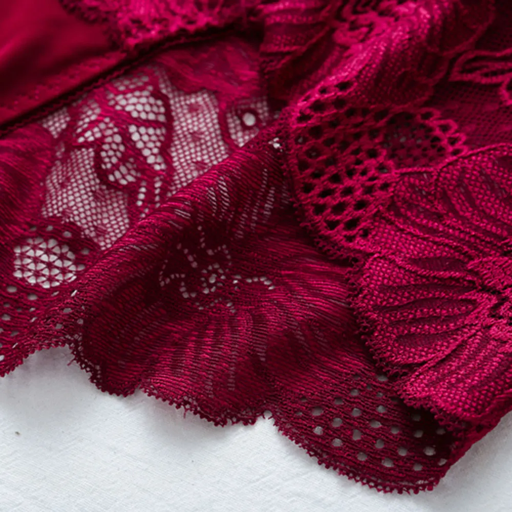 

Underwear Women Plus Size Sexy Lace Panties Transparent Briefs Seamless Lingerie Lady Panties Cotton High-Rise For Weight 100KG