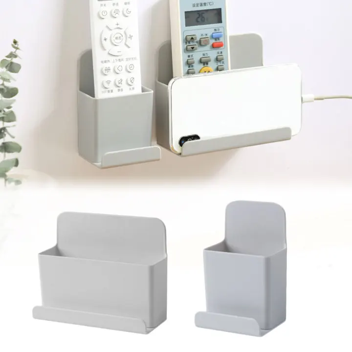 

Wall Mounted Organizer Storage Box Remote Control Air Conditioner Stand Holder Hotel Office Home Storage Organization