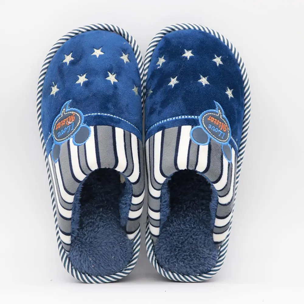 

Домашние тапочки в полоску с мягкой подошвой, хлопковая теплая обувь, женские комнатные тапочки, Нескользящие шлепанцы для спальни, мужские...
