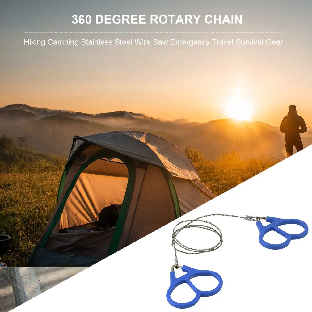 

High Strength Hiking Camping Stainless Steel Wire Saw Emergency Travel Survival Gear Outdoor Survival Necessary Tool