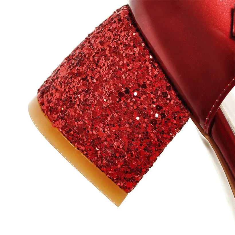 Женские летние туфли-лодочки больших размеров с квадратным носком на высоком