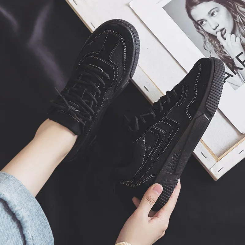 Canvas Black Brown Women's Sneakers Womens Woman Vulcanize Shoes for Women 2021 Woman's Sport Shoe Footwear Zapatillas Mujer