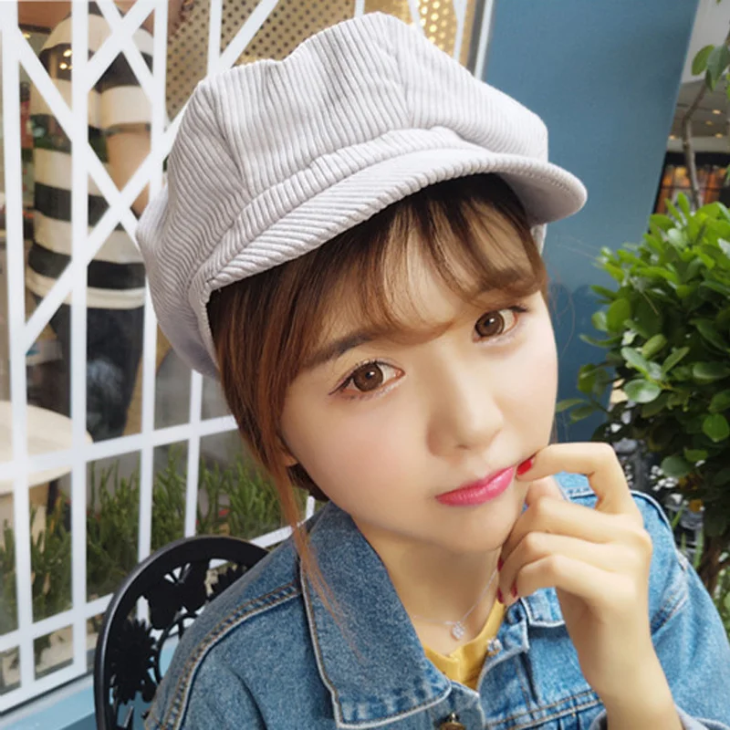 Новая женская винтажная Вельветовая Кепка для отдыха в английском стиле ретро