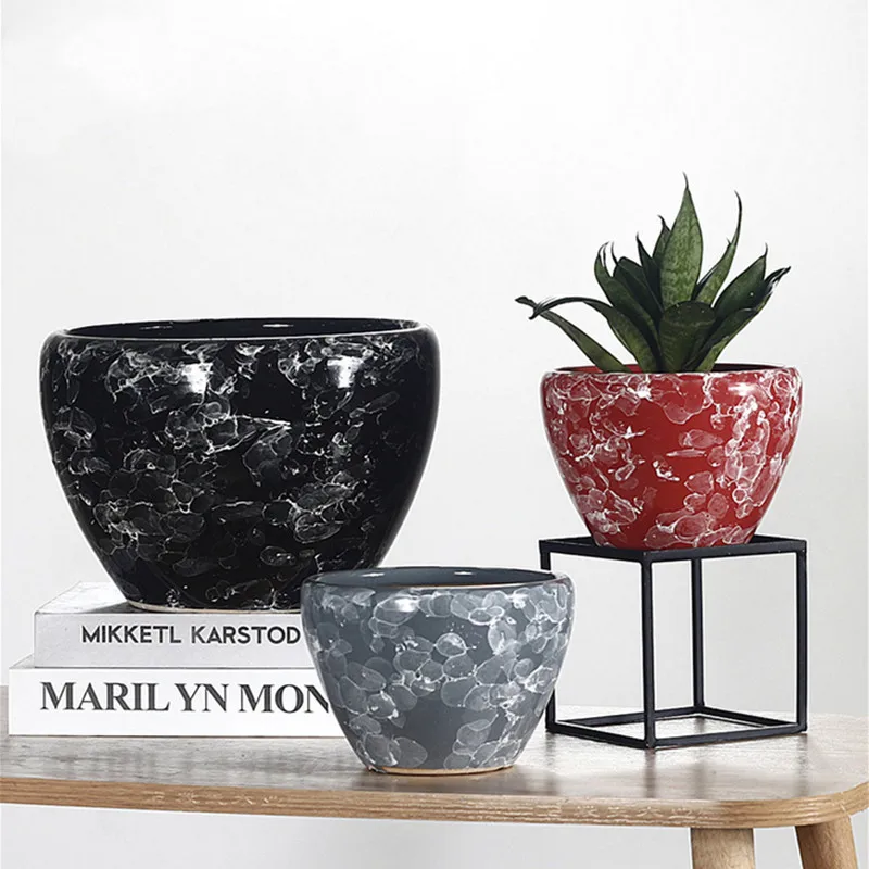 

Ceramic Flowerpot Creative Nordic Style Simple Indoor Breathable Pot Green Radish Succulents Potted Desktop Decoration