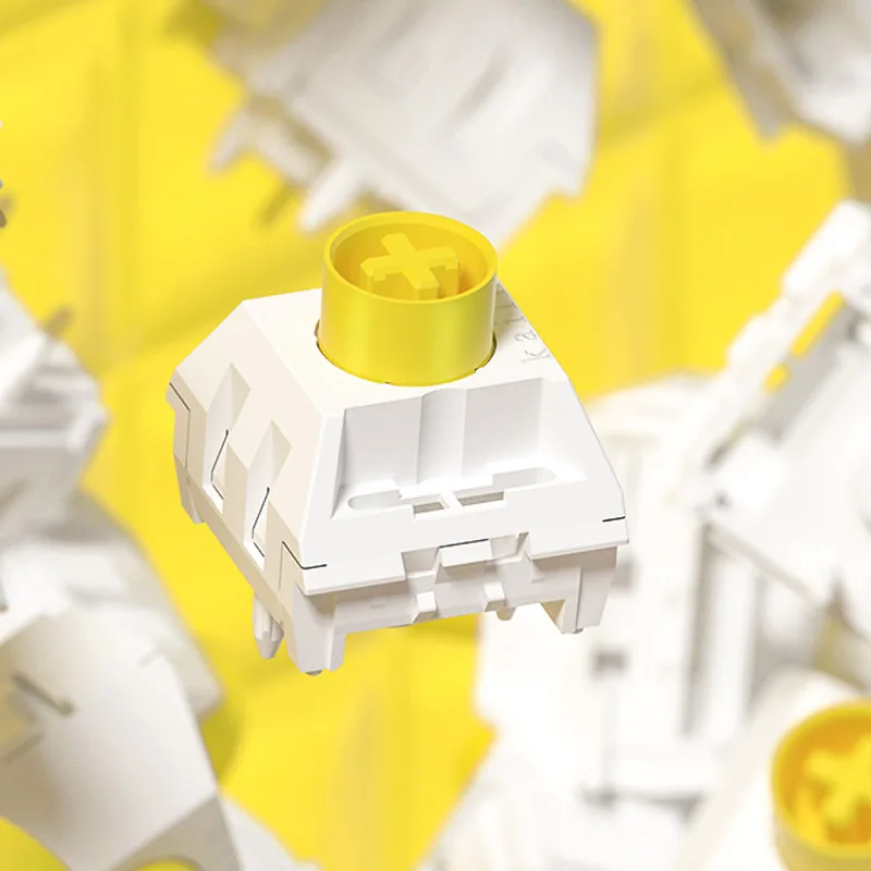 

Оригинальная Бесшумная желтая клавиатура Kailh второго поколения, тактильная Механическая игровая клавиатура, переключатель жареного яйца, ...