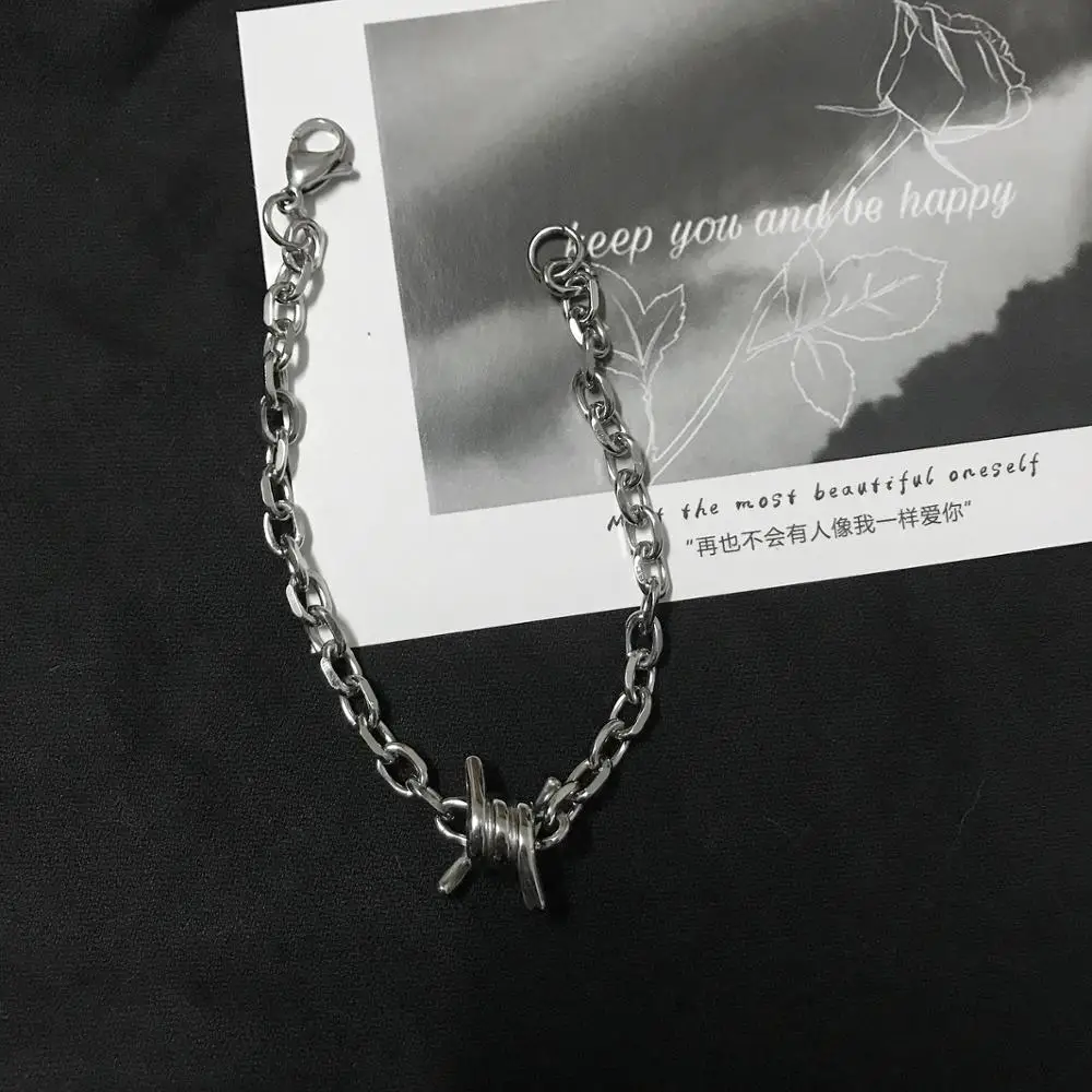 

Men's Bracelets Stainless Steel Curb Cuban Link Chain Silver Color Black Gold Bracelet Men Women Jewelry Dropshipping GiftOSL263
