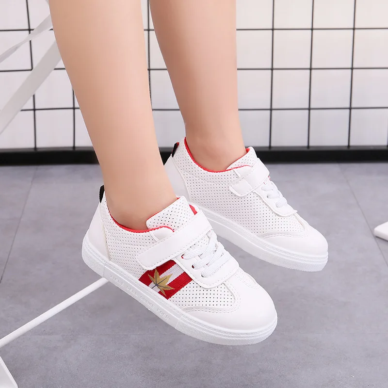 Детская повседневная обувь для мальчиков и девочек белые кроссовки сохраняющие