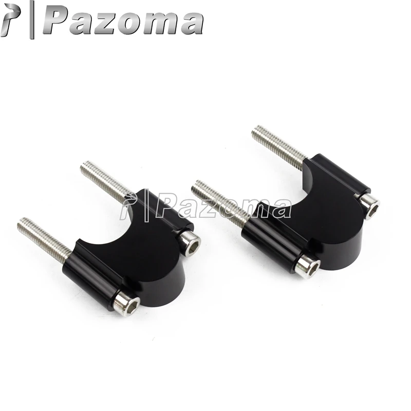 22mm black Черный руль мотоцикла Riser Off Road 30 мм Rise Ручка Бар стояки 7/" 22 мм 1-1/8" 28 мм жир бар для Honda скутер велосипеды - Цвет: 22mm black