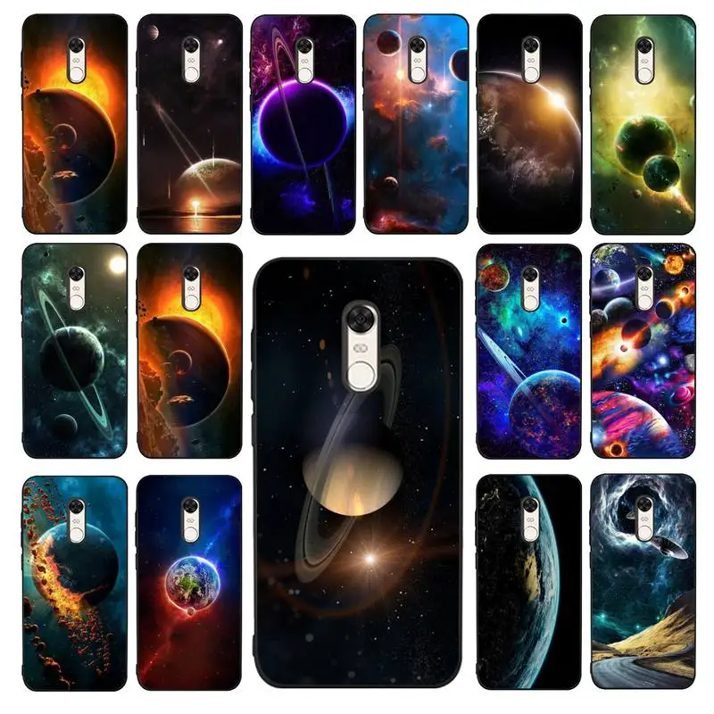 

YNDFCNB Star Space Phone Case for RedMi 4X 5 plus 5 6 7 8 9 A 6pro Go K20 cover