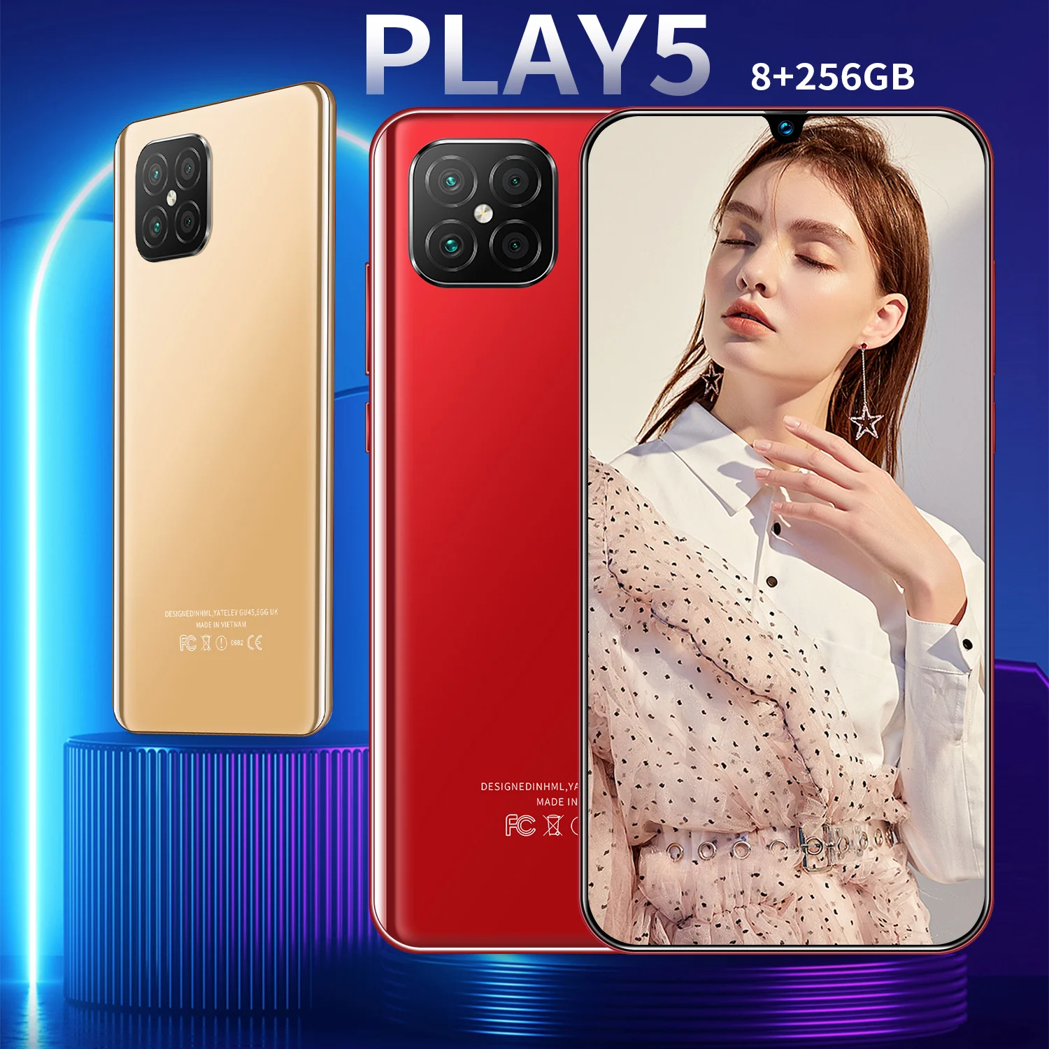

2021 latest Play5 Android 10.0 global version 12 512GB large capacity smartphone6.5-inch large screen dual card dual standby