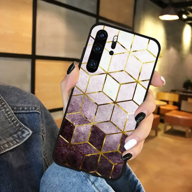

Marbled pattern Phone Case Funda For Huawei P9 P10 P20 P30 Lite 2016 2017 2019 plus pro P smart