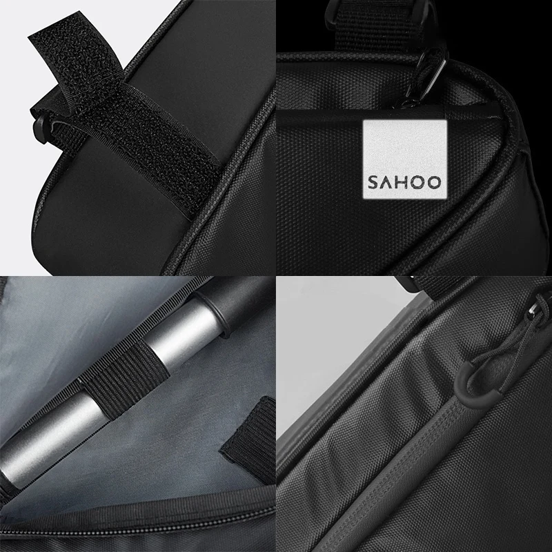 

Sahoo Bike Storage Frame Bag Water Resistant Bicycle Front Tube Triple-cornered Bag Pannier Pouch for Mountain Road Bike