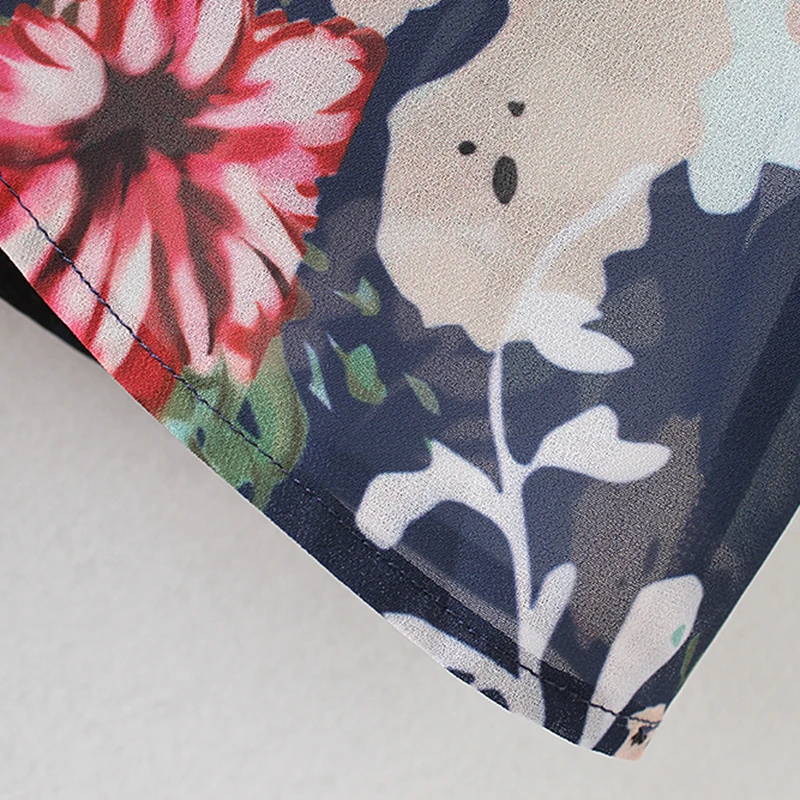 Ретро шифоновые кардиганы размера плюс тонкие свободные женские топы и рубашки с