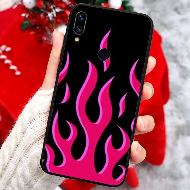 

Flame pattern Colorful sparks Phone Case For Xiaomi Redmi note 7 8 9 t k30 max3 9 s 10 pro lite