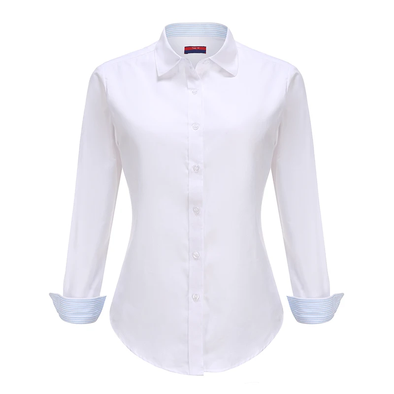 Dioufond женские белые рубашки из ткани Оксфорд с длинным рукавом повседневная школьная одежда хлопковая