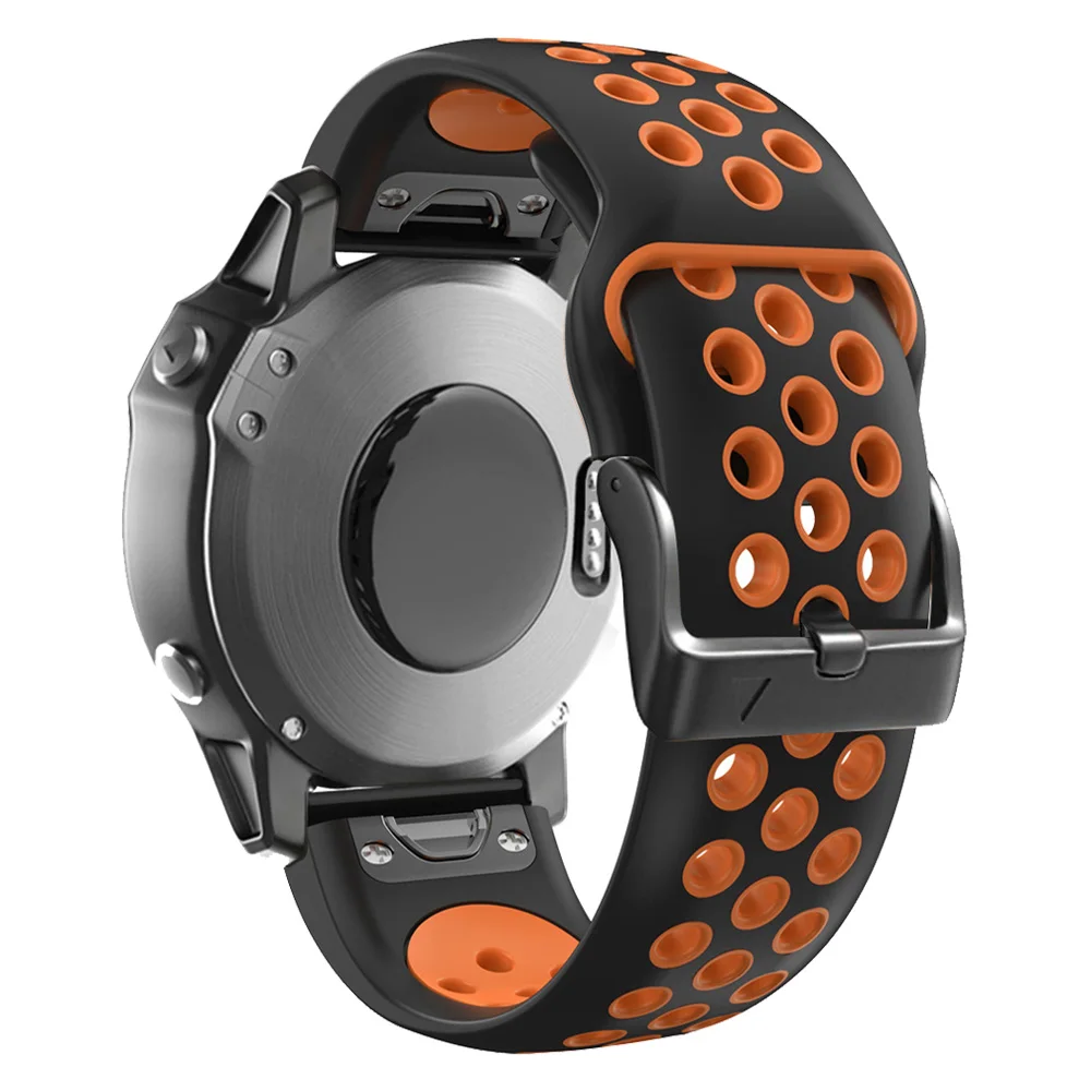 Ремешок силиконовый для смарт-часов Garmin Fenix 5 6 5X 6X Pro Plus 3 HR мягкий Сапфировый