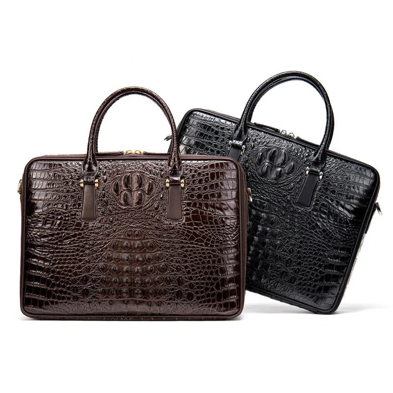 Crocodile Men's Leather Bag Men's Briefcase Office Bags For Men Bag Man Genuine Leather Laptop Bags Male Tote Briefcase Handbag