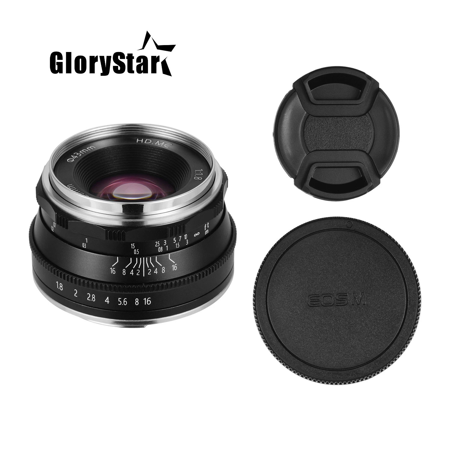 Объектив GloryStar 25 мм F1.8 с ручной фокусировкой, Для беззеркальных камер Canon EOS M M1 M2 M3 M5 M50 M6 M10 M100 Объектив GloryStar 25 мм F1.8 с ручной фокусировкой, Для беззеркальных камер Canon EOS M M1 M2 M3 M5 M50 M6 M10 M100