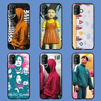 funny squid game phone case for honor 7a 8 9 x 10i 20 s 10 20 lite 30 pro play nax fundas cover