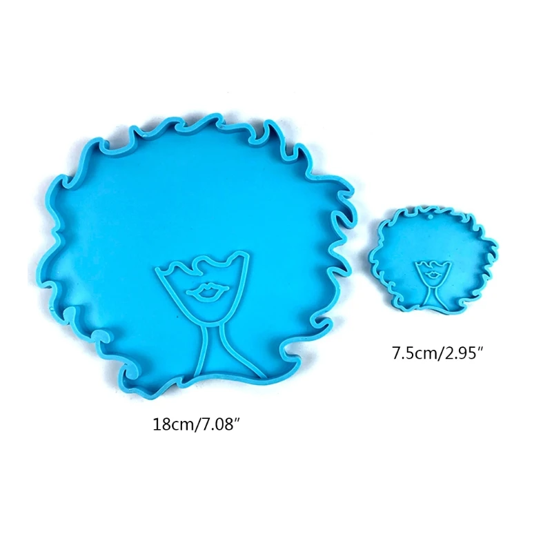 

2021 New DIY Crafts Human Head Series Epoxy Resin Mold Keychain Pendant Silicone Mould 2020 trend