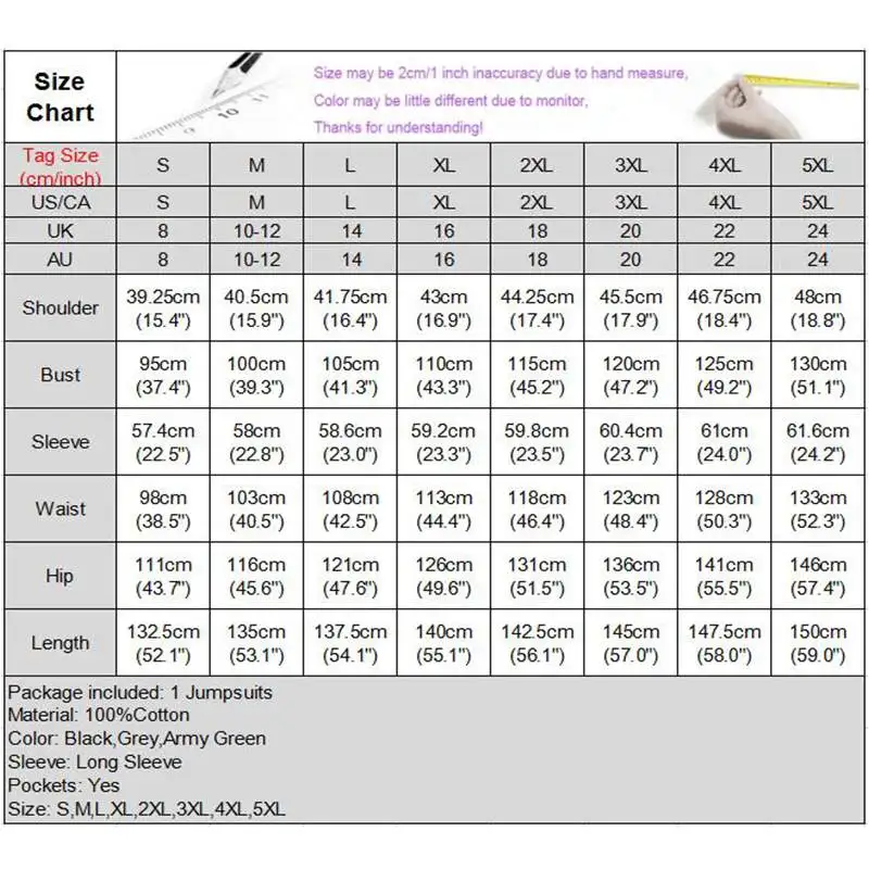 

2021 Fashion Casual Overalls Solid Work Elegant Harem Women's Long Rompers VONDA Autumn Cotton Long Sleeve Jumpsuits Pants S-5XL