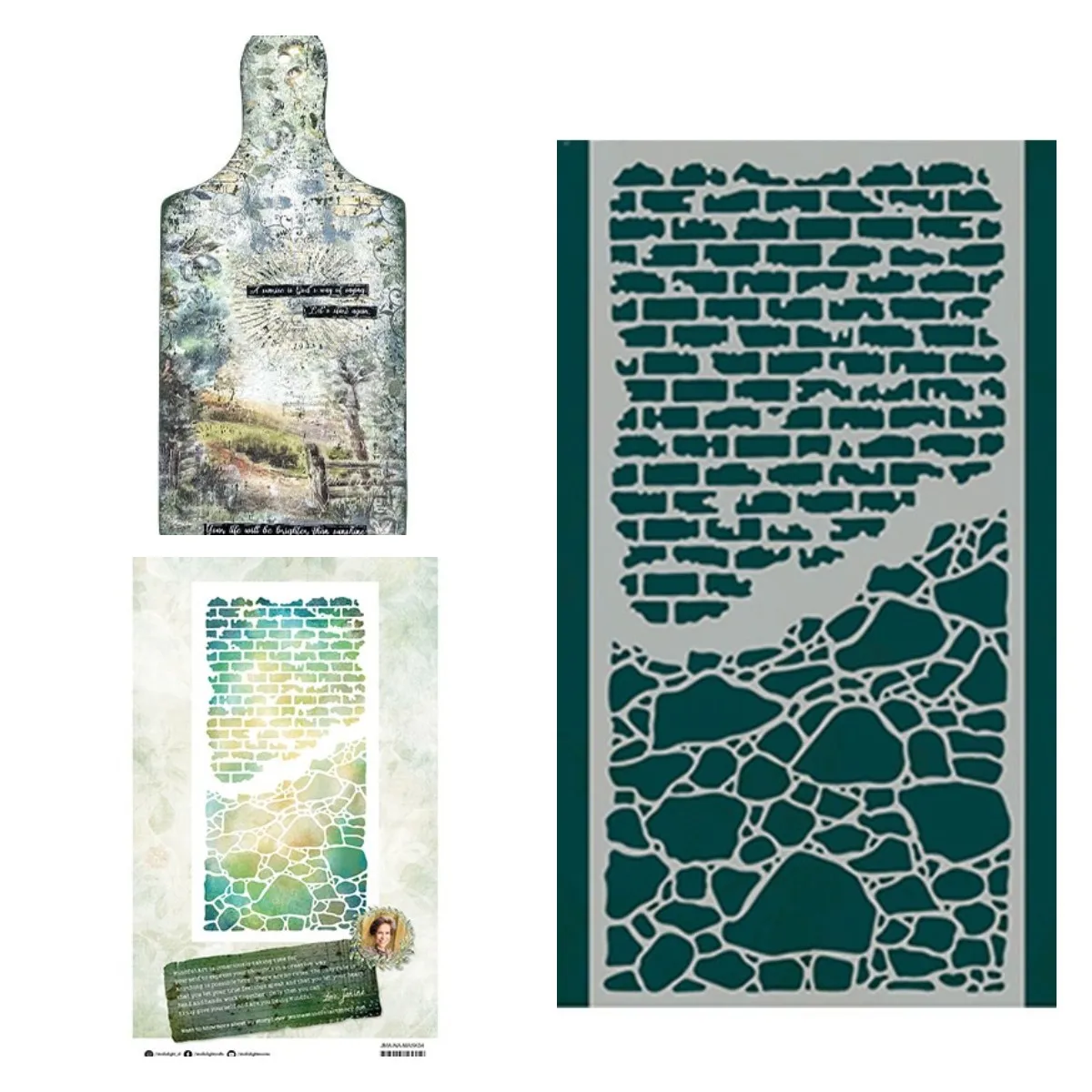 

New Brick Wall and Stone Background Cutting Stencil Scrapbook Diary Decoration Embossing Template Diy Greeting Card Handmade