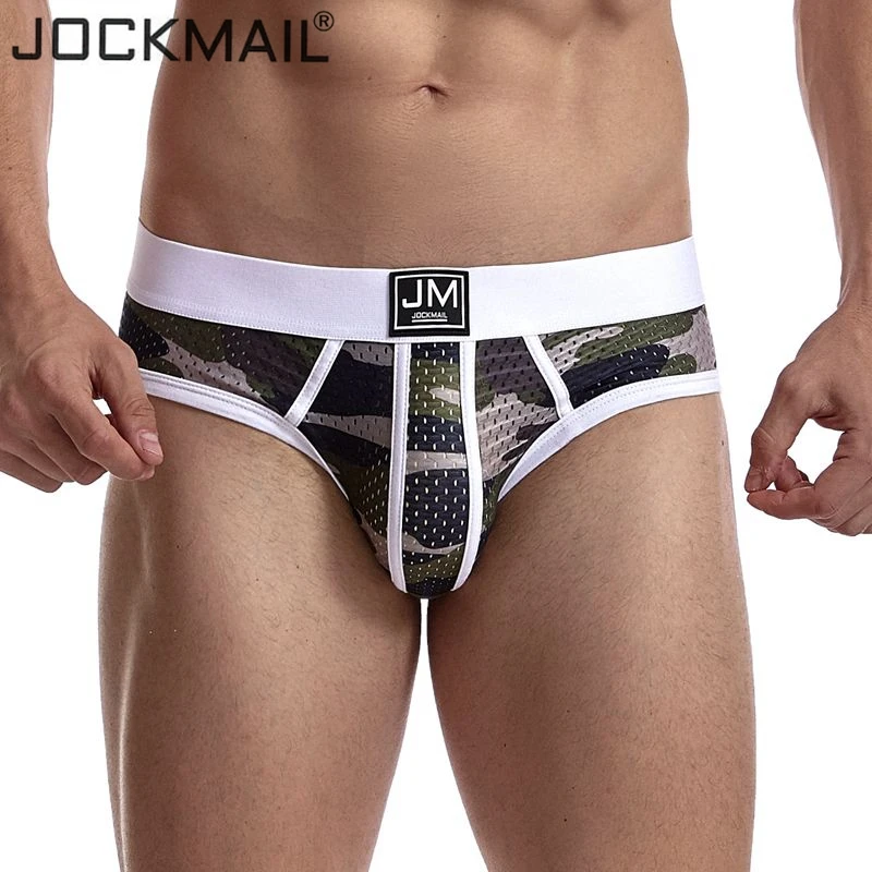 JOCKMAIL Sexy Men Underwear Briefs Mesh Underpants Jockstrap Gay Mens briefs Cuecas Brief Bikini Man Srting |