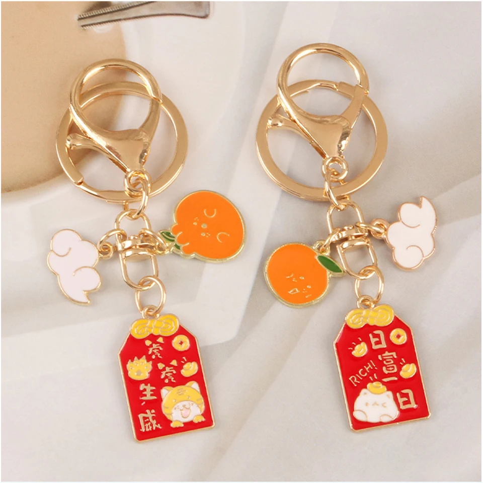 Брелок для ключей женский в виде фруктов и сумок | Украшения аксессуары