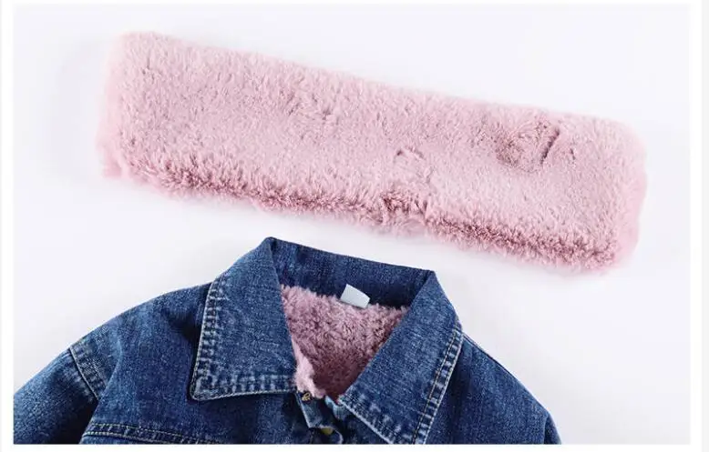 Winter jackets girls coats baby toddler girl thicken kids denim warm collar coat fashion children's clothing outerwear | Детская