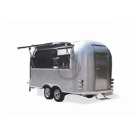 stainless steel catering trailer food truck mobile kitchen snack ice cream donut vending machine hot dog coffee cart for sale