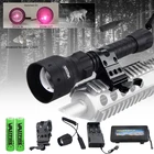 T50 IR850nm оружие светильник Ночное видение с красным лазером инфракрасное излучение ИК Масштабируемые Охота вспышки светильник + зажим + переключатель + 18650 + коробка