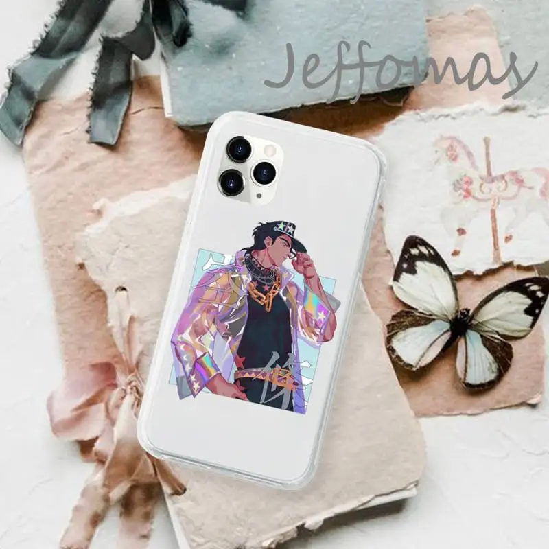 

JoJo Bizarre Adventure Phone Case Transparent for iPhone 11 12 mini pro XS MAX 8 7 6 6S Plus X 5S SE 2020 XR